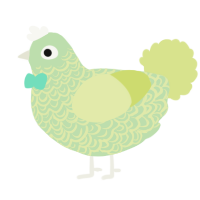 A gluppy and lemon chicken with a double-lace pattern