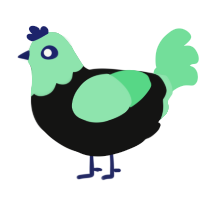 (unnamed), a black and spring chicken with a head pattern