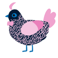 spits up milk, a tumblr and pink chicken with a double-lace pattern