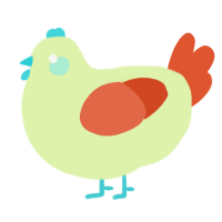 A apple and vermilion chicken