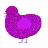 (unnamed), a plum and amethyst chicken with a double-lace pattern