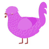 A orchid chicken with a lace pattern