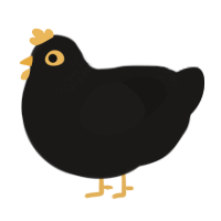 A sable chicken with a neck-band pattern