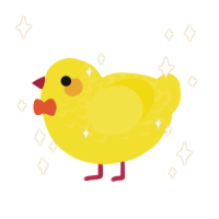 Rubber Ducky, a yellow chicken with a half-lace pattern
