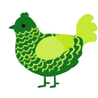 A leaf and lime chicken with a lace pattern