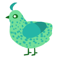 Dragonbreath, a spring and turquoise chicken with a speckle pattern