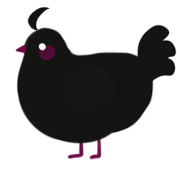 Jane Eyre, a black chicken