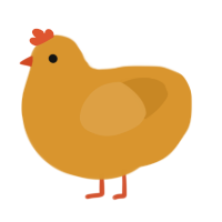 A orange chicken