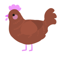 A russet chicken with a half-bar pattern