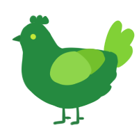 A viridian and grass chicken