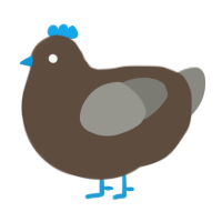 A bark and ash chicken
