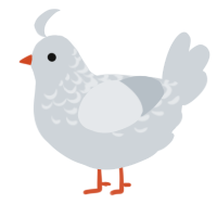 A mist chicken with a half-lace pattern