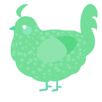 A spring chicken with a speckle pattern