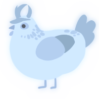 A white and silver chicken with a neck-speckle pattern
