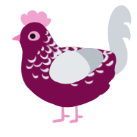 A wine and mist chicken with a half-lace pattern