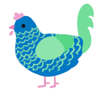 A sapphire and spring chicken with a lace pattern