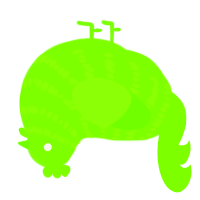 A grass chicken with a bar pattern