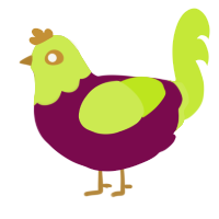 A wine and lime chicken with a head pattern