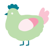 A gluppy and rose chicken