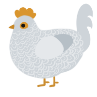 A mist chicken with a double-lace pattern