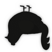 A black chicken with a lace pattern