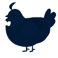 A tumblr chicken with a head pattern