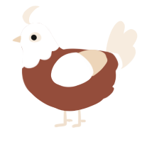 A russet and cream chicken with a head pattern