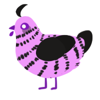 Its not a phase mom, a lavender and sable chicken with a bar pattern