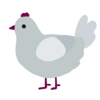 A silver and mist chicken