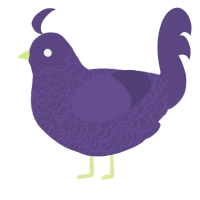 A overcast chicken with a double-lace pattern