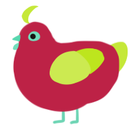 Applemint, a crimson and lime chicken