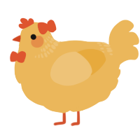 A honey chicken with a neck-band pattern