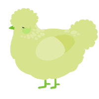 A lemon chicken with a neck-speckle pattern