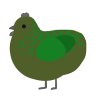 A olive and leaf chicken with a half-lace pattern