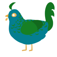 A sea and leaf chicken with a half-lace pattern