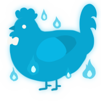 A cerulean chicken