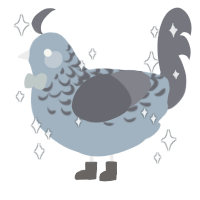 A bark and ash chicken with a half-lace pattern