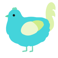 A aqua and apple chicken