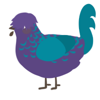 A overcast and sea chicken with a half-lace pattern