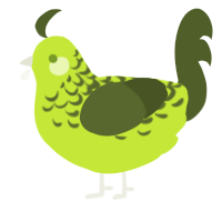 avocado, a lime and olive chicken with a half-lace pattern