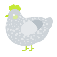 A mist chicken with a speckle pattern