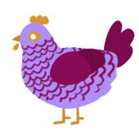 (unnamed), a lilac and wine chicken with a lace pattern