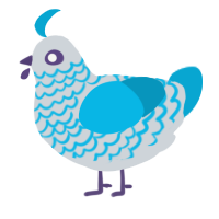 Ace of diamonds, a mist and cerulean chicken with a lace pattern