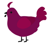 A wine and maroon chicken
