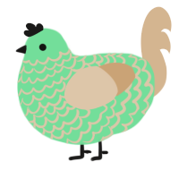 A spring and beige chicken with a lace pattern