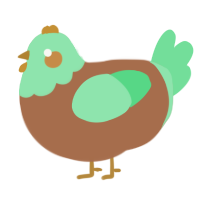 A brown and spring chicken with a head pattern