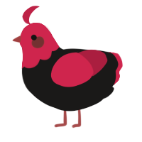 (unnamed), a sable and crimson chicken with a head pattern
