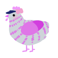 Jessie Pinkman, a mist and orchid chicken with a bar pattern