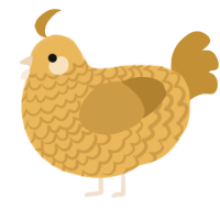 A honey and gold chicken with a lace pattern