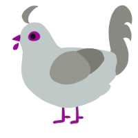 (unnamed), a silver and ash chicken